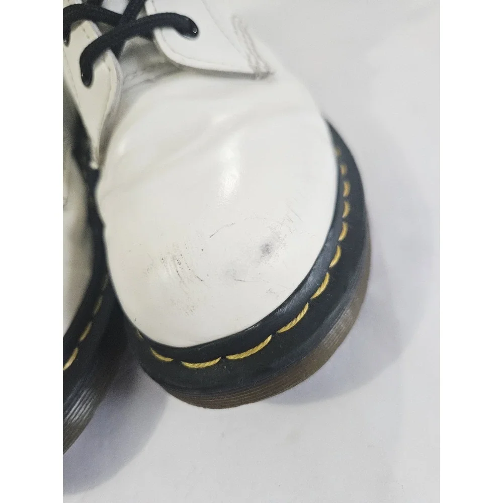 Dr Martens Boots Leather Boot Platform White Smooth Women‎ Size 7